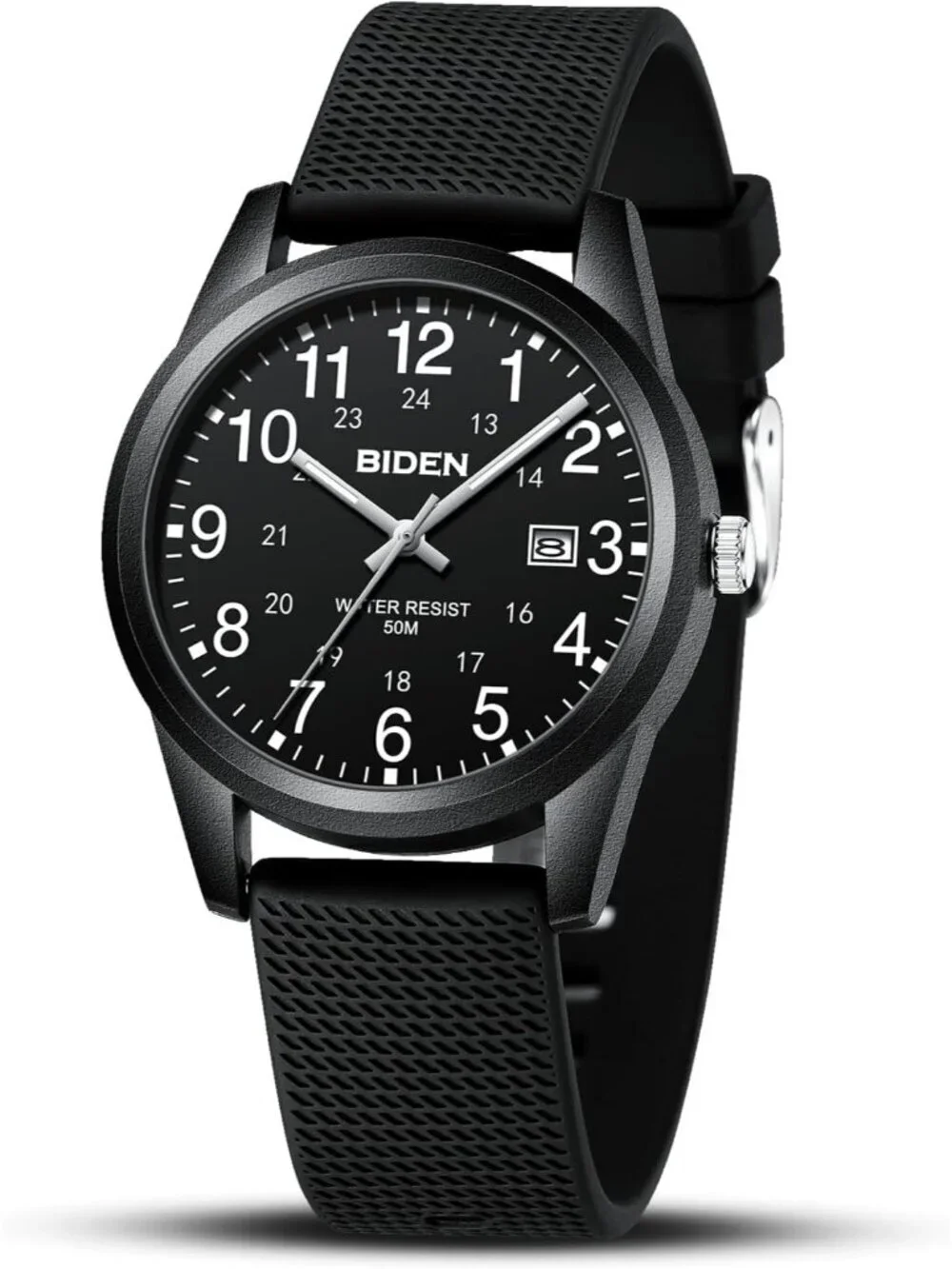Men's Black Analog Quartz Unisex Medical Professionals Waterproof Nurse Watch